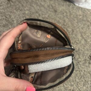 Montana West Brown and Tan Cosmetic Case